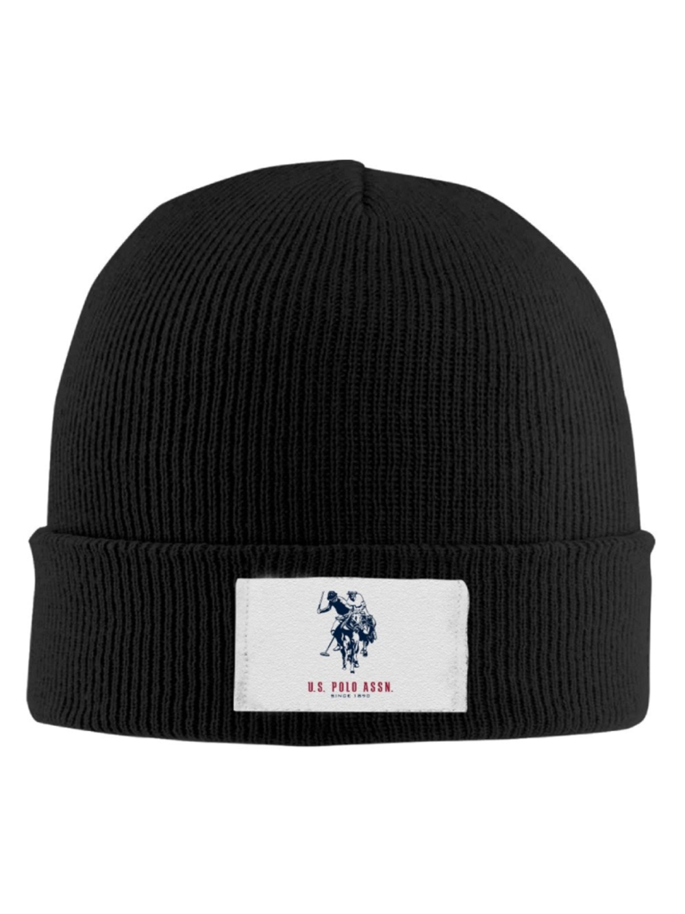 U.S. Polo Assn. Unisex Black Beanie Winter Hat One Size
